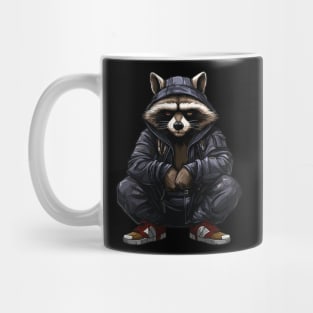 Hardbass Slav Squat Raccoon With Mug